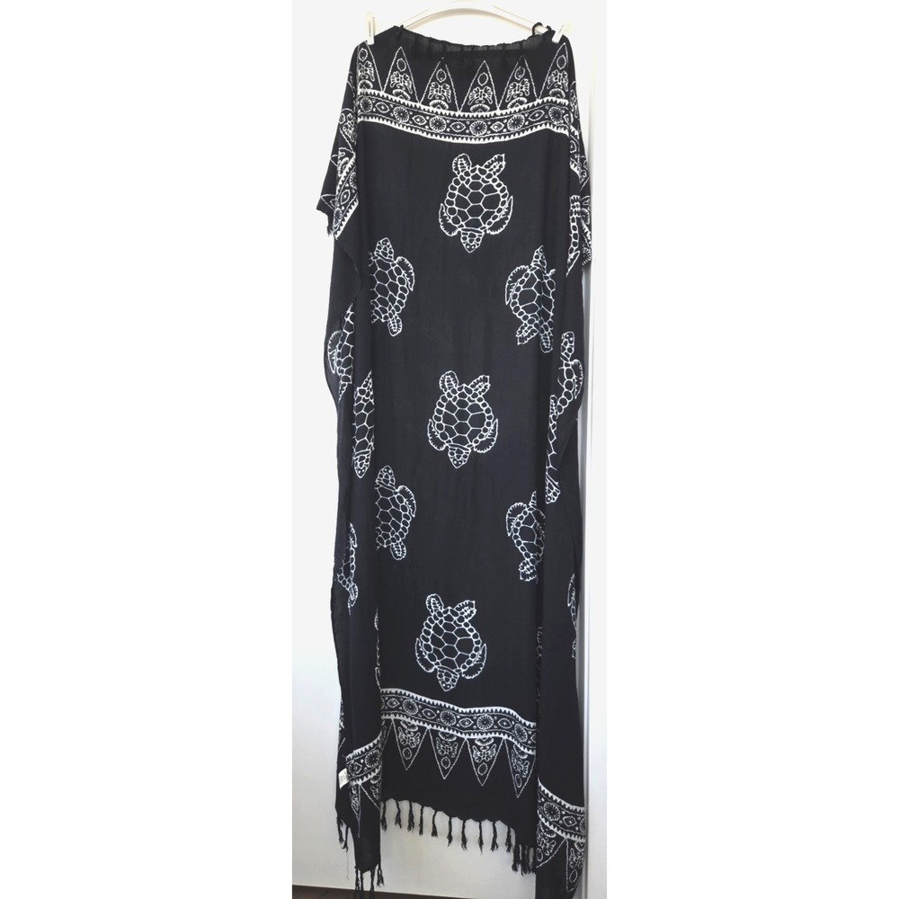 Unity Trading Hawaiian Scarf Wrap Sarong Fringe Beach Swimwear Cover Up Floral